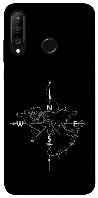 Чехол itsPrint Compass для Huawei P30 lite, black, купить оптом с доставкой
