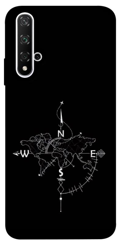 Чехол itsPrint Compass для Huawei Honor 20 / Nova 5T, black, купить оптом с доставкой