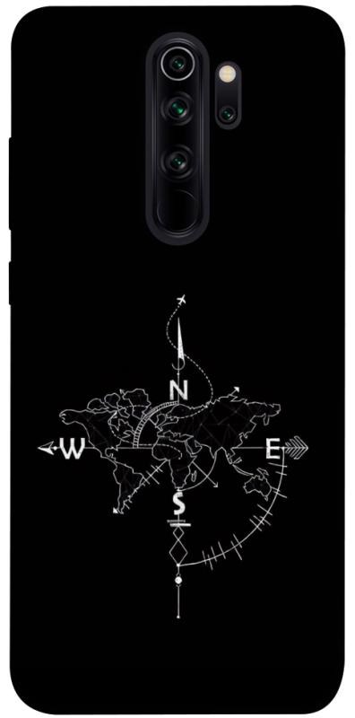 Чехол itsPrint Compass для Xiaomi Redmi Note 8 Pro, black, купить оптом с доставкой