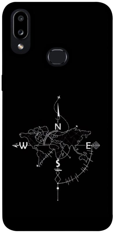 Чехол itsPrint Compass для Samsung Galaxy A10s, black, купить оптом с доставкой