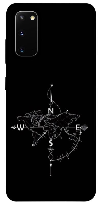 Чехол itsPrint Compass для Samsung Galaxy S20, black, купить оптом с доставкой