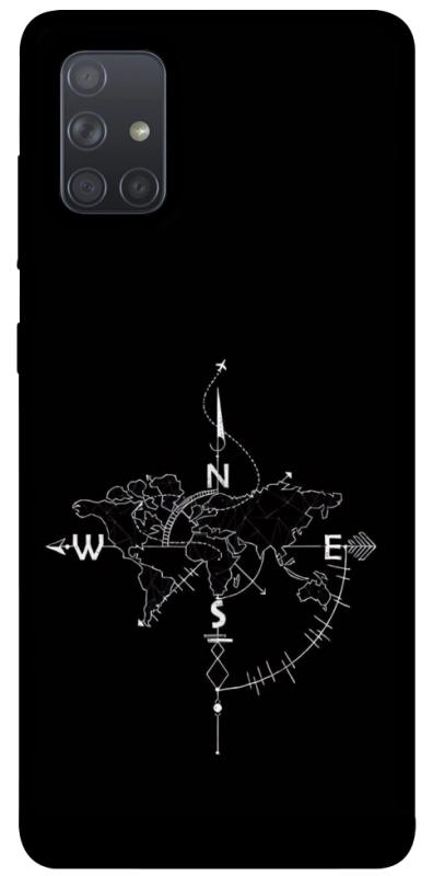Чохол itsPrint Compass для Samsung Galaxy A71, black, купити оптом з доставкою