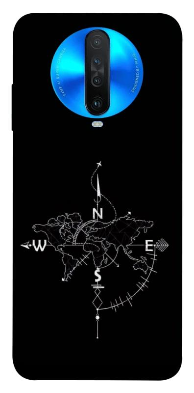 Чехол itsPrint Compass для Xiaomi Redmi K30, black, купить оптом с доставкой
