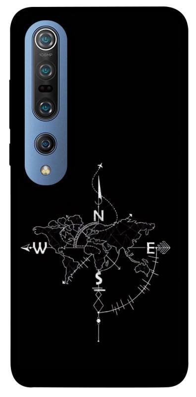 Чехол itsPrint Compass для Xiaomi Mi 10 / Mi 10 Pro, black, купить оптом с доставкой