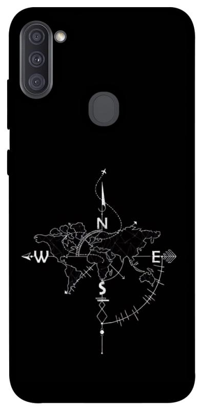 Чехол itsPrint Compass для Samsung Galaxy A11, black, купить оптом с доставкой