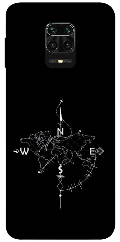 Чехол itsPrint Compass для Xiaomi Redmi Note 9s / Note 9 Pro / Note 9 Pro Max, black, купить оптом с доставкой