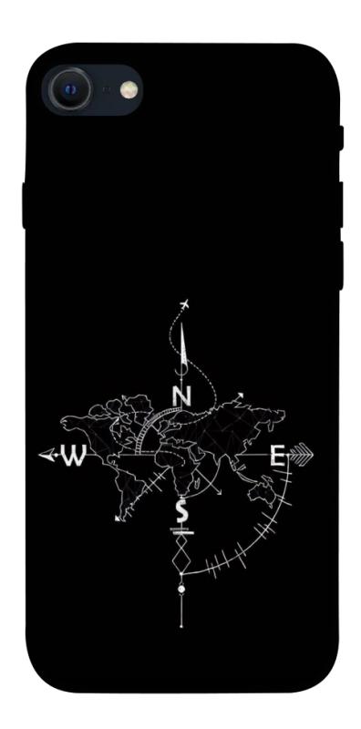Чехол itsPrint Compass для Apple iPhone SE (2020), black, купить оптом с доставкой