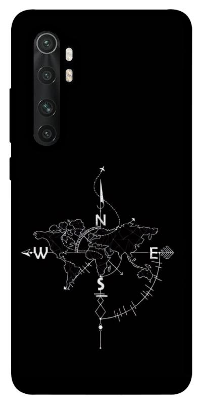 Чехол itsPrint Compass для Xiaomi Mi Note 10 Lite, black, купить оптом с доставкой