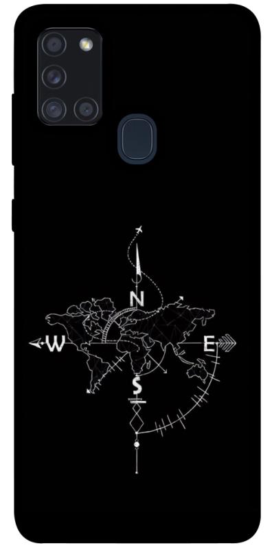 Чехол itsPrint Compass для Samsung Galaxy A21s, black, купить оптом с доставкой