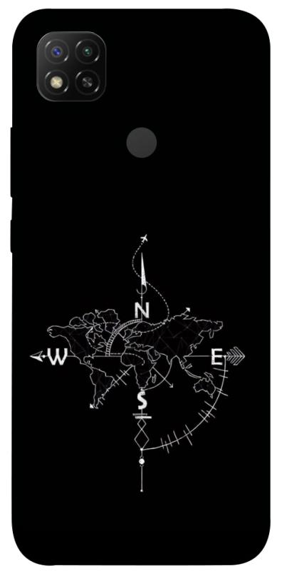 Чехол itsPrint Compass для Xiaomi Redmi 9C, black, купить оптом с доставкой