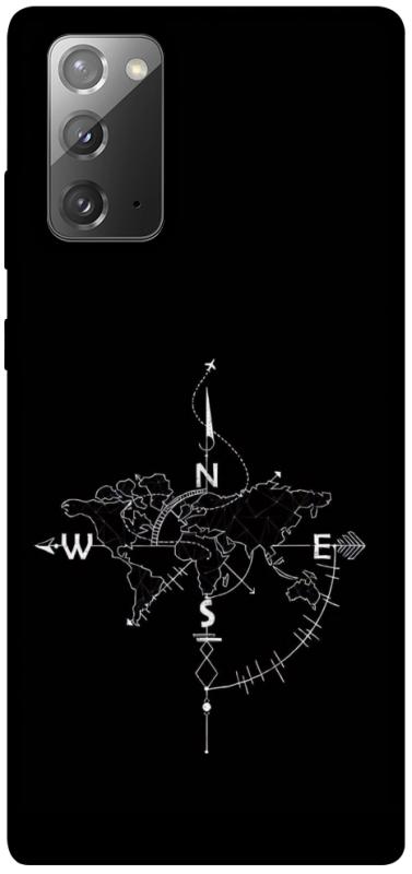 Чехол itsPrint Compass для Samsung Galaxy Note 20, black, купить оптом с доставкой