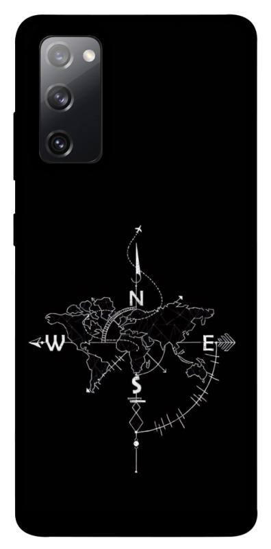 Чехол itsPrint Compass для Samsung Galaxy S20 FE, black, купить оптом с доставкой