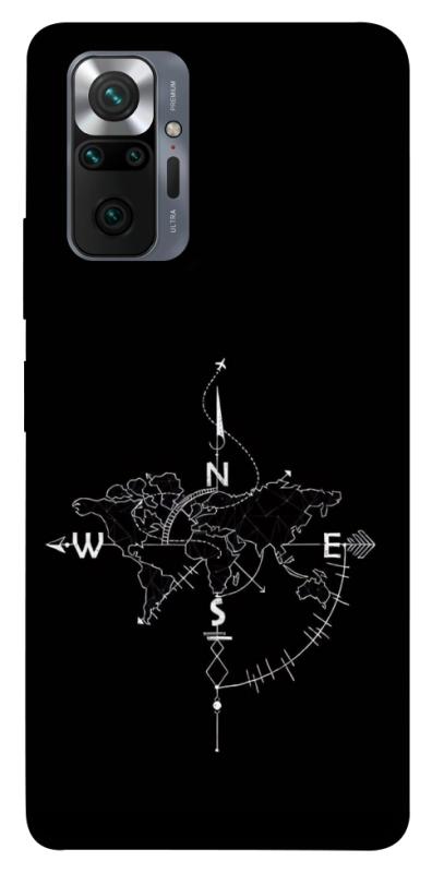 Чохол itsPrint Compass для Xiaomi Redmi Note 10 Pro, black, купити оптом з доставкою