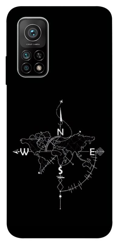 Чехол itsPrint Compass для Xiaomi Mi 10T, black, купить оптом с доставкой