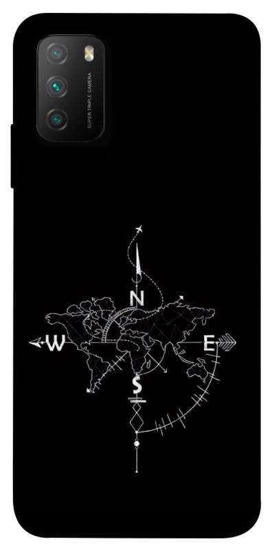 Чохол itsPrint Compass для Xiaomi Poco M3, black, купити оптом з доставкою