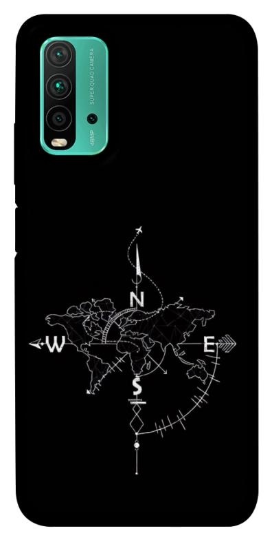 Чехол itsPrint Compass для Xiaomi Redmi Note 9 4G / Redmi 9 Power / Redmi 9T, black, купить оптом с доставкой