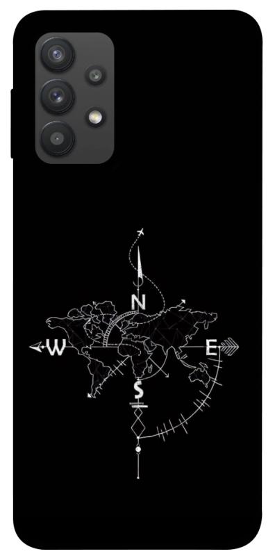 Чехол itsPrint Compass для Samsung Galaxy A32 (A325F) 4G, black, купить оптом с доставкой