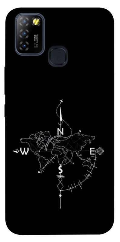 Чехол itsPrint Compass для Infinix Hot 10 Lite, black, купить оптом с доставкой