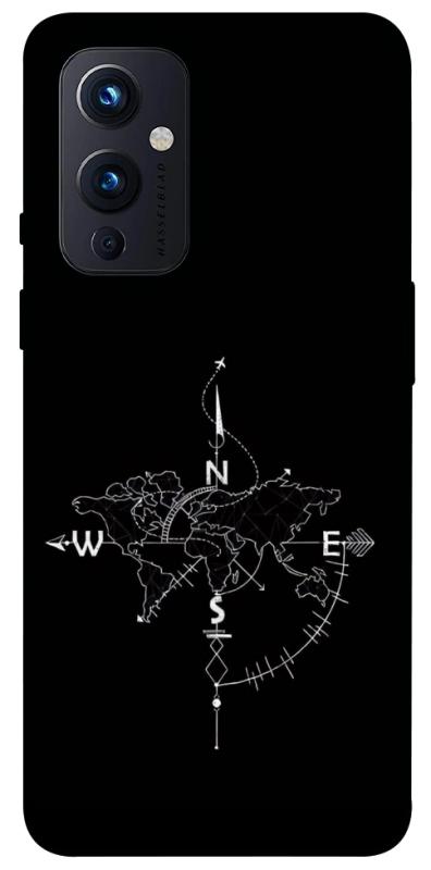 Чехол itsPrint Compass для OnePlus 9, black, купить оптом с доставкой