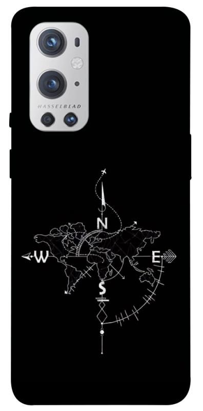 Чехол itsPrint Compass для OnePlus 9 Pro, black, купить оптом с доставкой