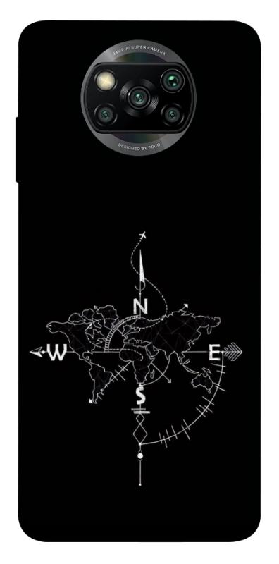 Чехол itsPrint Compass для Xiaomi Poco X3 NFC / Poco X3 Pro, black, купить оптом с доставкой