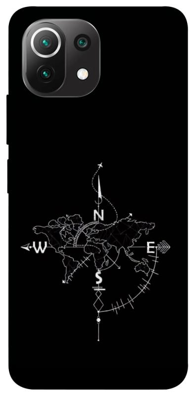 Чохол itsPrint Compass для Xiaomi Mi 11 Lite, black, купити оптом з доставкою