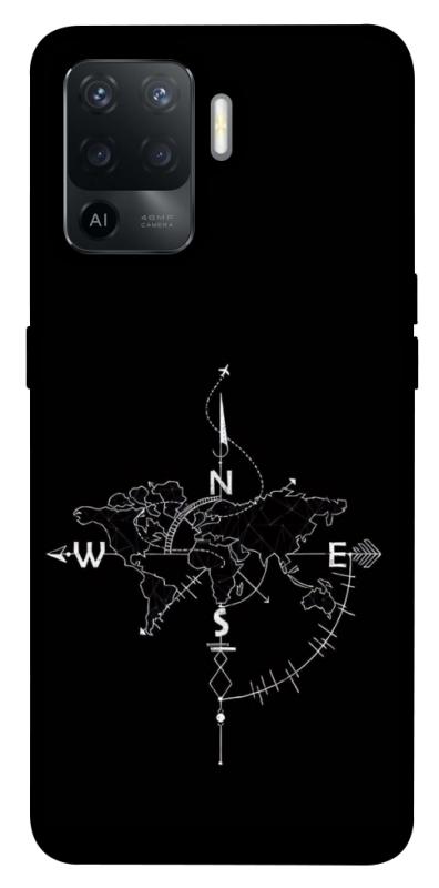 Чохол itsPrint Compass для Oppo Reno 5 Lite, black, купити оптом з доставкою