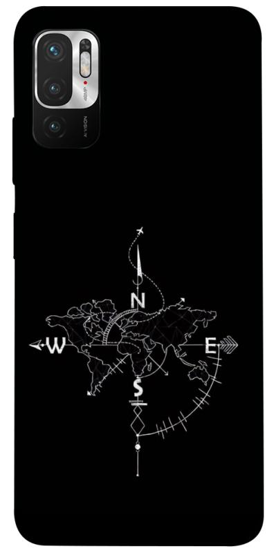 Чехол itsPrint Compass для Xiaomi Redmi Note 10 5G, black, купить оптом с доставкой