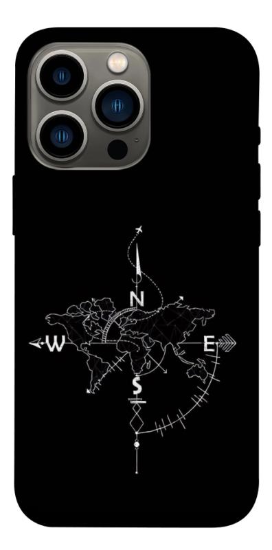 Чехол itsPrint Compass для Apple iPhone 13 Pro (6.1"), black, купить оптом с доставкой