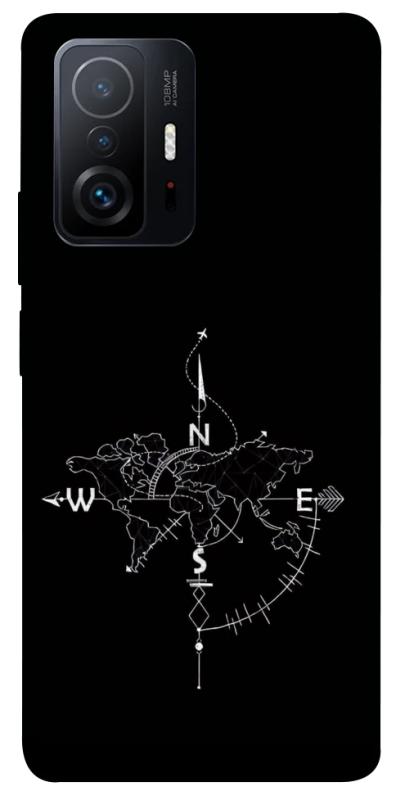 Чехол itsPrint Compass для Xiaomi 11T / 11T Pro, black, купить оптом с доставкой