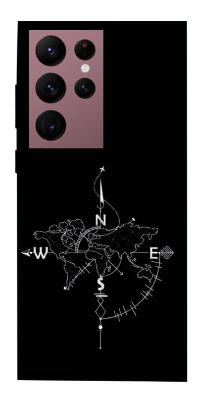 Чехол itsPrint Compass для Samsung Galaxy S22 Ultra, black, купить оптом с доставкой