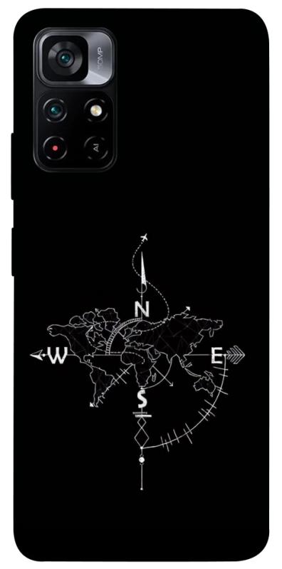 Чохол itsPrint Compass для Xiaomi Poco M4 Pro 5G, black, купити оптом з доставкою