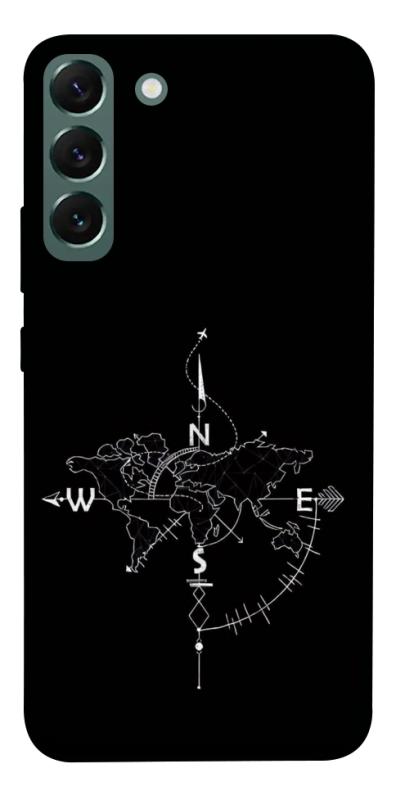 Чехол itsPrint Compass для Samsung Galaxy S22+, black, купить оптом с доставкой