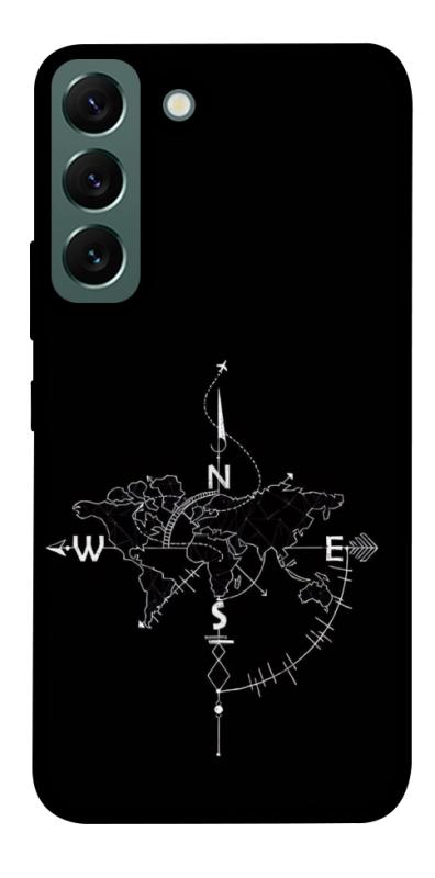 Чехол itsPrint Compass для Samsung Galaxy S22, black, купить оптом с доставкой