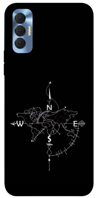 Чохол itsPrint Compass для TECNO Spark 8P, black, купити оптом з доставкою