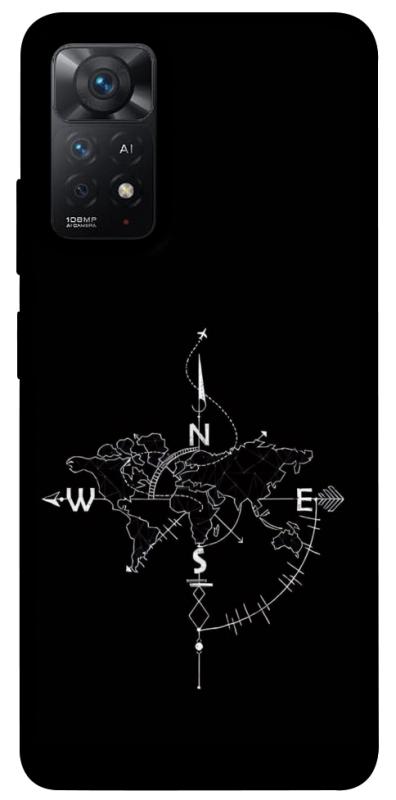 Чохол itsPrint Compass для Xiaomi Redmi Note 11 Pro 4G/5G, black, купити оптом з доставкою