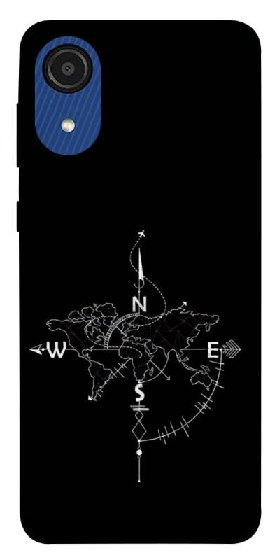 Чехол itsPrint Compass для Samsung Galaxy A03 Core, black, купить оптом с доставкой