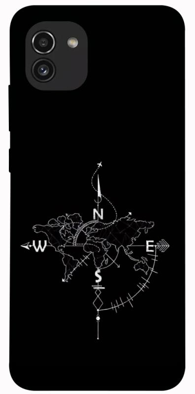 Чохол itsPrint Compass для Samsung Galaxy A03, black, купити оптом з доставкою
