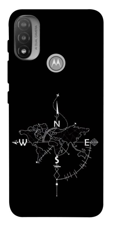 Чохол itsPrint Compass для Motorola Moto E20, black, купити оптом з доставкою