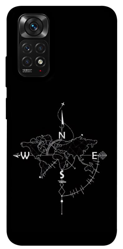 Чохол itsPrint Compass для Xiaomi Redmi Note 11 (Global) / Note 11S, black, купити оптом з доставкою