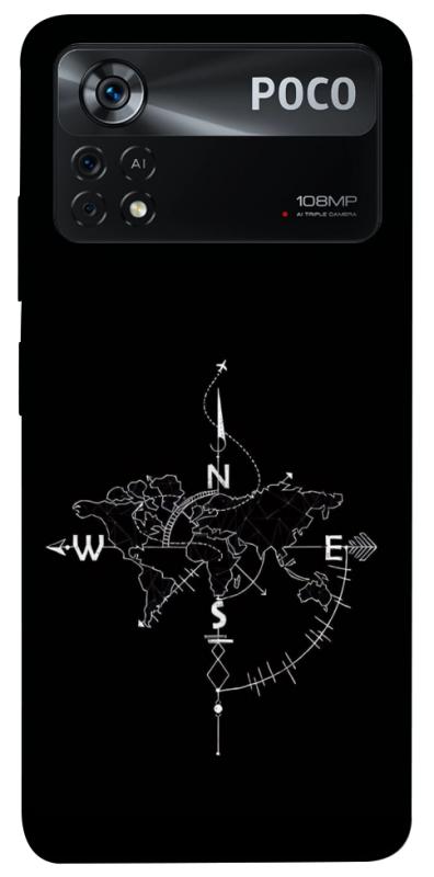 Чохол itsPrint Compass для Xiaomi Poco X4 Pro 5G, black, купити оптом з доставкою