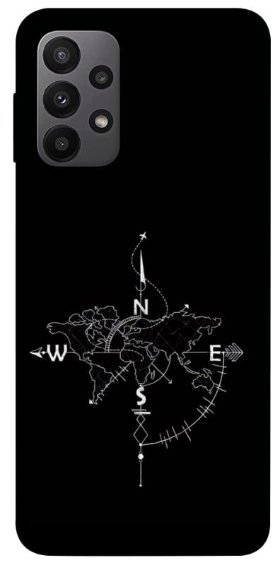 Чехол itsPrint Compass для Samsung Galaxy A23 4G, black, купить оптом с доставкой