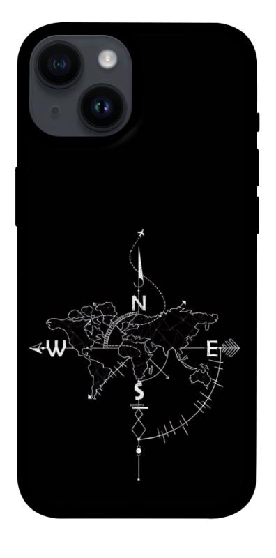 Чехол itsPrint Compass для Apple iPhone 14 (6.1"), black, купить оптом с доставкой