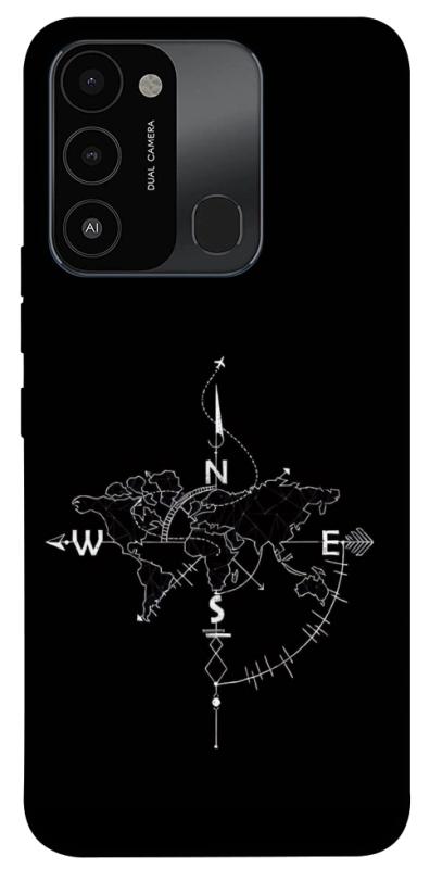 Чехол itsPrint Compass для TECNO Spark 8C, black, купить оптом с доставкой