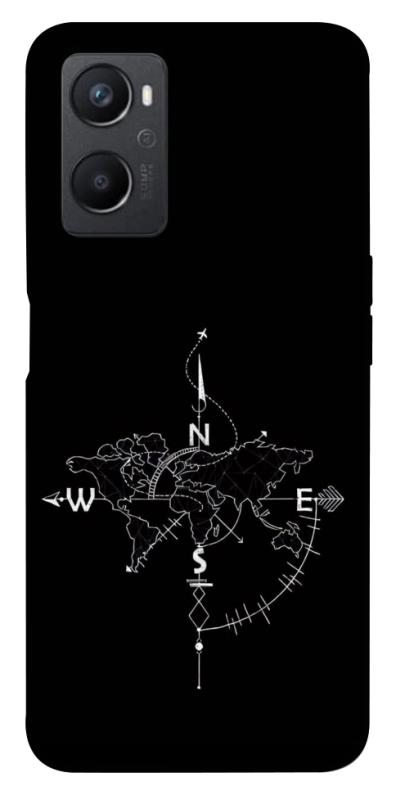 Чехол itsPrint Compass для Oppo A96, black, купить оптом с доставкой