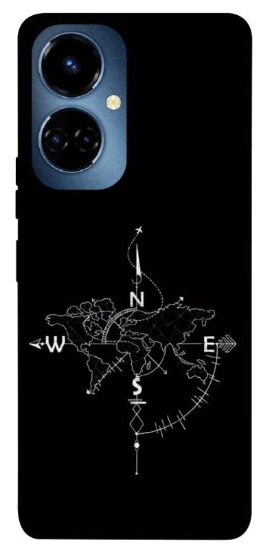 Чохол itsPrint Compass для TECNO Camon 19 (CI6n) / 19 Pro (CI8n), black, купити оптом з доставкою