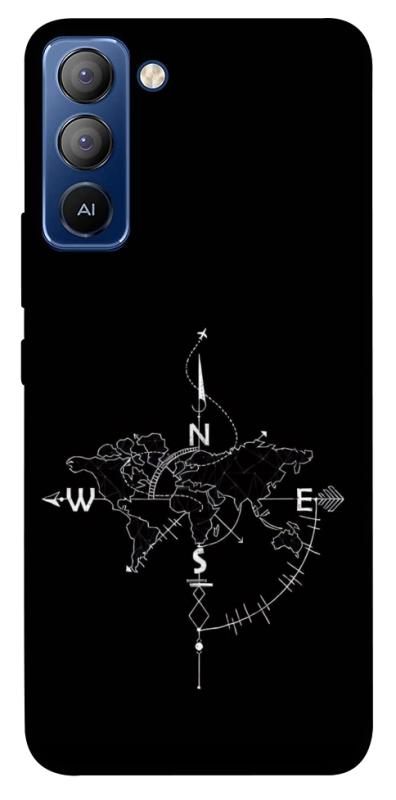Чехол itsPrint Compass для TECNO Pop 5 LTE, black, купить оптом с доставкой