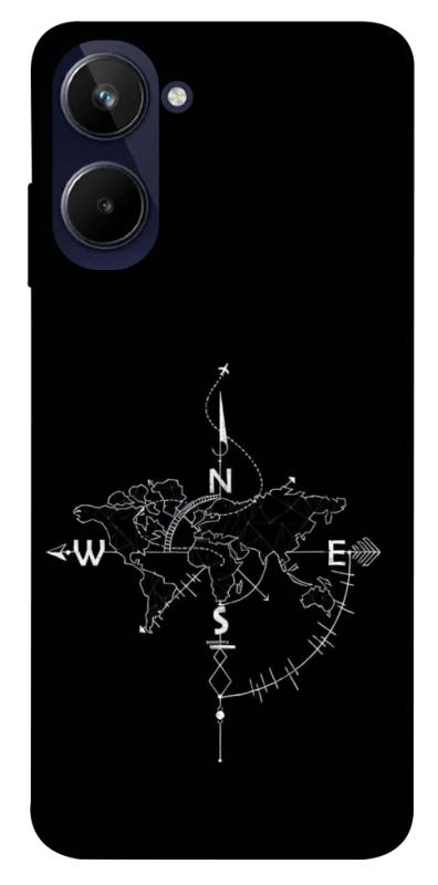 Чохол itsPrint Compass для Realme 10 4G, black, купити оптом з доставкою