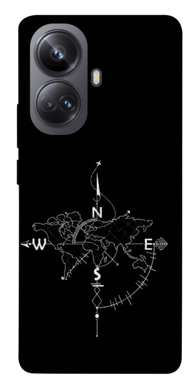 Чохол itsPrint Compass для Realme 10 Pro+, black, купити оптом з доставкою