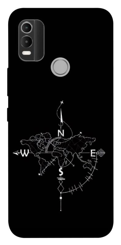 Чохол itsPrint Compass для Nokia C21 Plus, black, купити оптом з доставкою